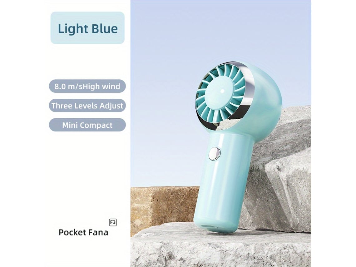 Ventilador De Bolsillo De Tres Velocidades, Potente Y Portátil, Ideal Para Aventuras Al Aire Libre, De Tamaño Mini, Fácil De Usar Y Muy Dura