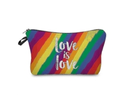Neceser Love Is Love con compartimento con cremallera para viajes y maquillaje - Regalo para la comunidad LGBTQIA+ - Hengjian
