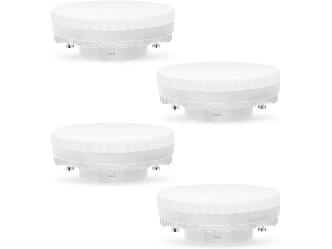 Bombilla Led Gx53 7w 3000k Blanco Cálido 560lm 120°, 4 Unidades, Reemplaza A La Halógena De 50w