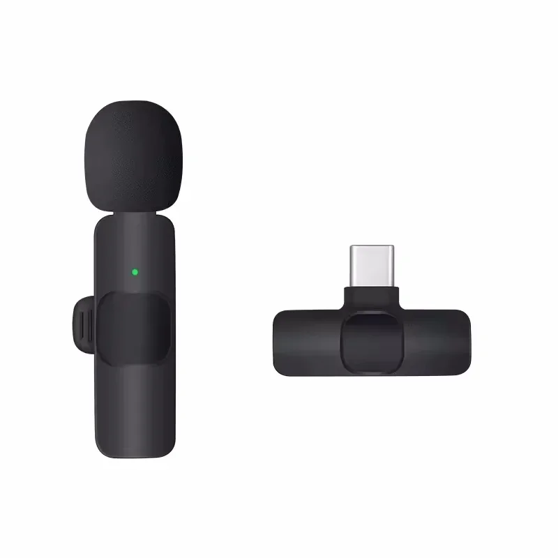 Micrófono inalámbrico con cancelación de ruido, ideal para transmisiones en vivo y compatible con sistemas iPhone/Android. Mdug (tipo C, pieza única).