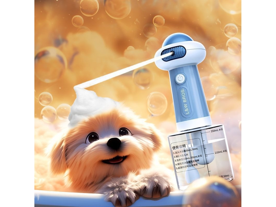Dispensador de jabón eléctrico MDUG para baño, máquina de espuma, dispensador automático de jabón, accesorios de baño (azul UFO)