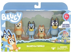 Set 4 Figuras de Jugar BLUEY Bluey Family