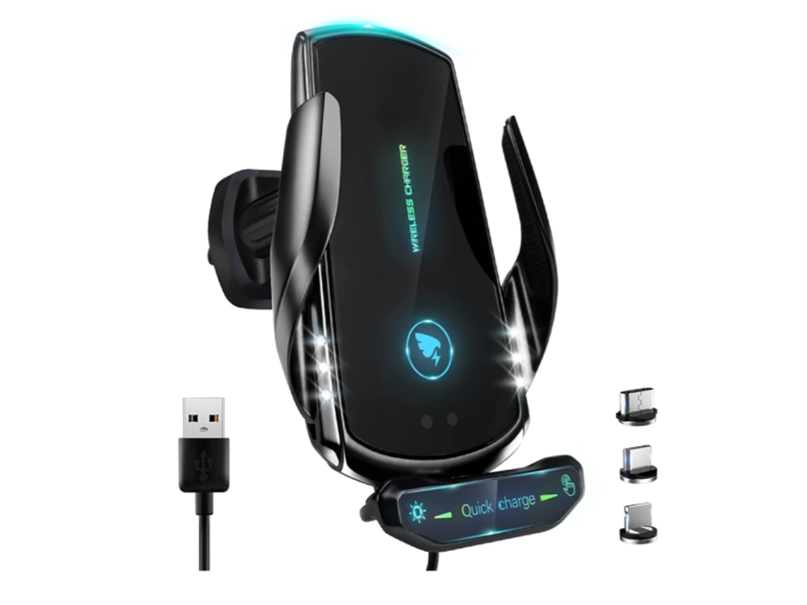 Soporte Automóvel Todos Smartphones Carregamento Rápido Yizhood Negro