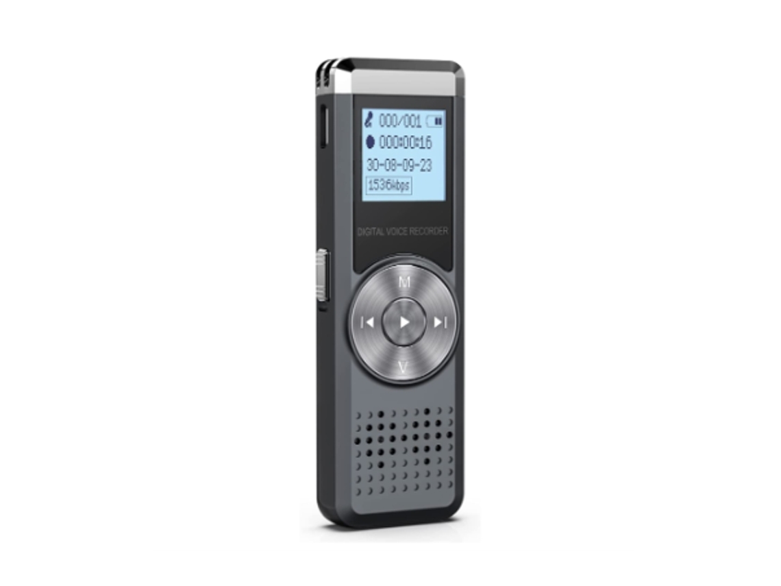 Grabadora de voz digital, 32 GB, grabadora de audio MP4 portátil, dictáfono para entrevistas, reuniones y conferencias, Yizhood (negro)