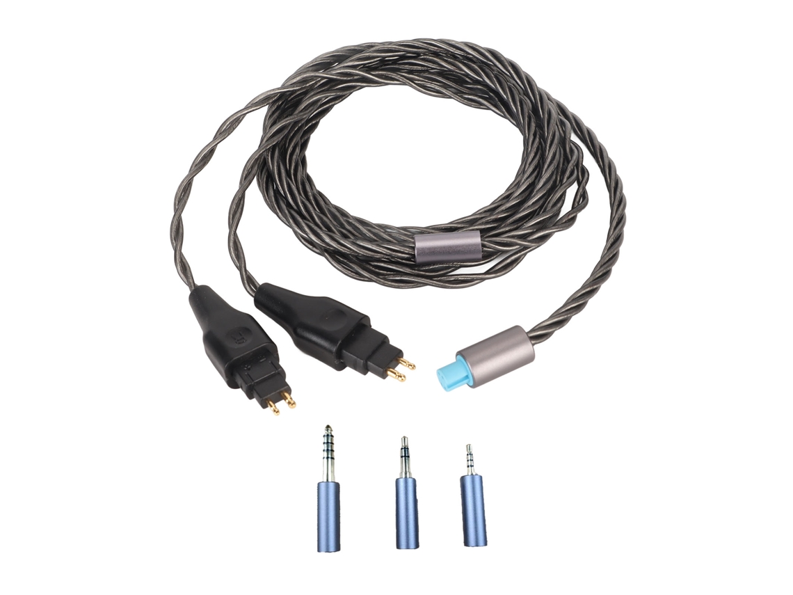 Cable De Audio De Cobre Plateado 3 En 1 De 2 Pines Para Auriculares Hd650, Hd660s, Hd6xx Y Hd600 - Gris Frío