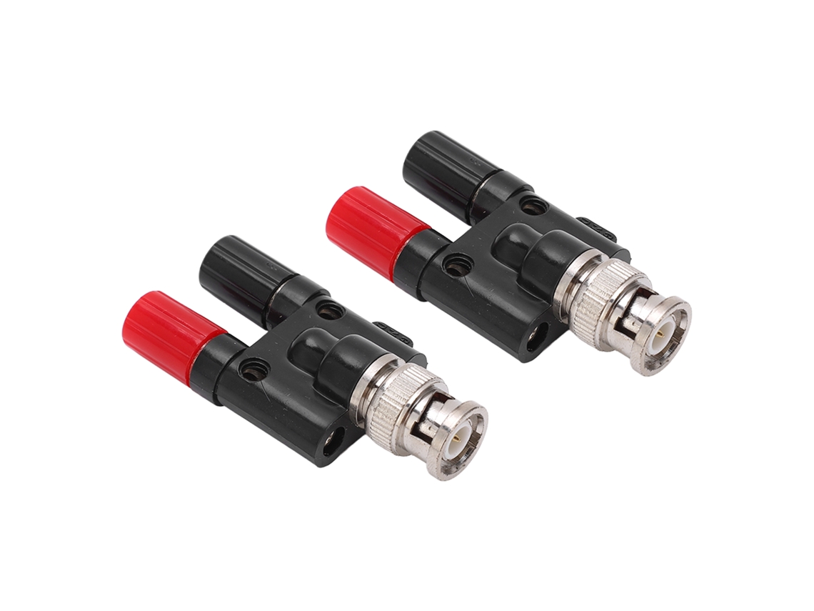 2 Adaptadores Bnc Macho A Conector Banana Hembra, Divisor Coaxial De 4 Mm J.20023