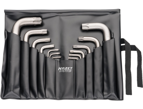 HAZET 2115-T/13P Juego de Llaves Allen: Perfil Torx® Interior T7 - T60 Número de Herramientas: 13