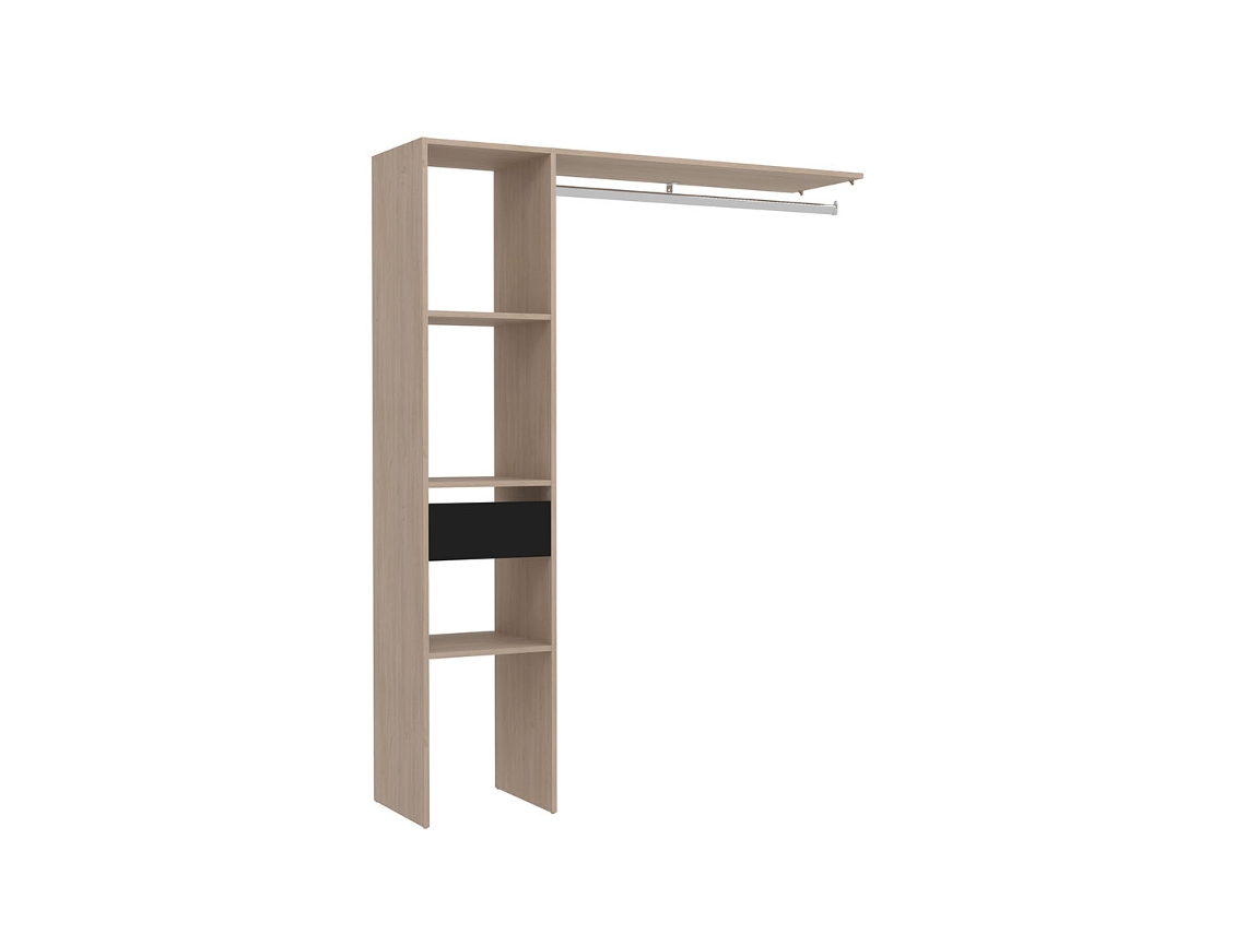 Vestidor de Madera con 3 Estantes, 1 Cajón y Un Armario: CONCEPT U (Multicolor - Tablero de Partículas - 138x180 cm)