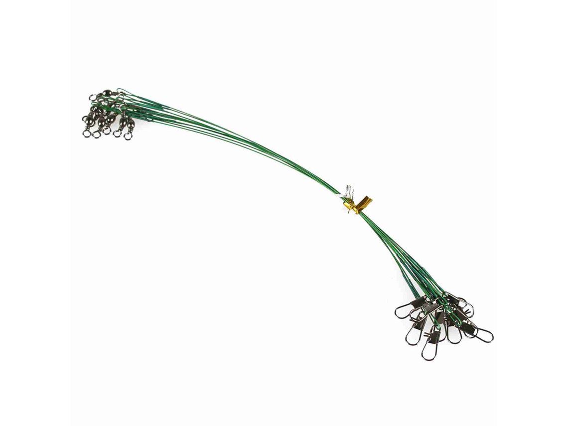 20 Piezas Líderes De Acero Inoxidable Pesca Resistente Con Swiveles Y Clips Para Peces Grandes Accesorios De Pesca