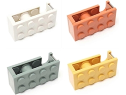 Juego de 4 dispensadores de cinta adhesiva de mesa, bonitos y coloridos, para envolver regalos GOKOCO (25 26 unidades)