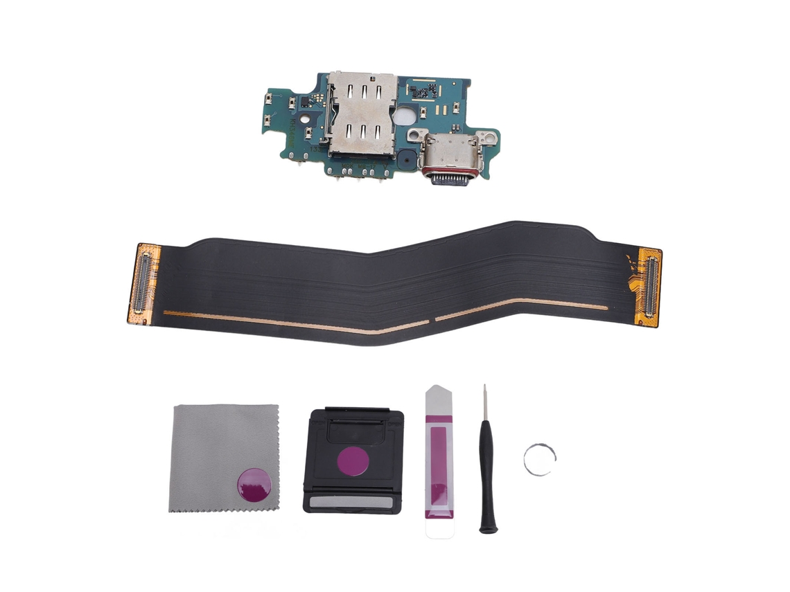 Conector Dock Porta Carregamento Usb C Galaxy S24 Plus S926b Eu Com Cabo Flex E Ferramentas De Reparo