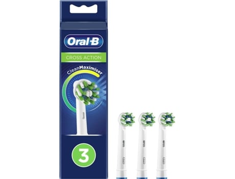 Cabezales de Recambio ORAL B Cross Action Blanco (3 unidades)