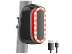 Luz trasera de freno para bicicleta inteligente, 6 modos, IPX6, color negro, Yizhood