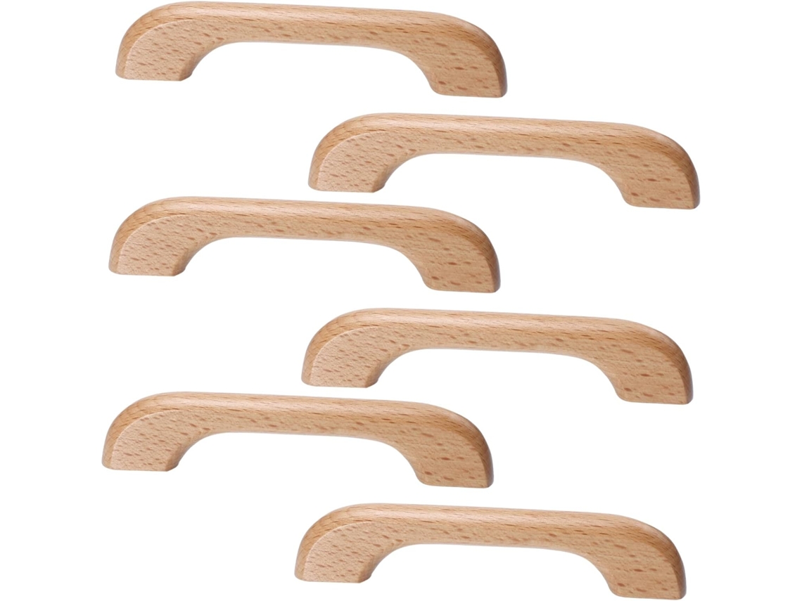 96 6, Tiradores De Madera Para Muebles (mm), Juego Con Acabado Barnizado, Tiradores Para Cajones