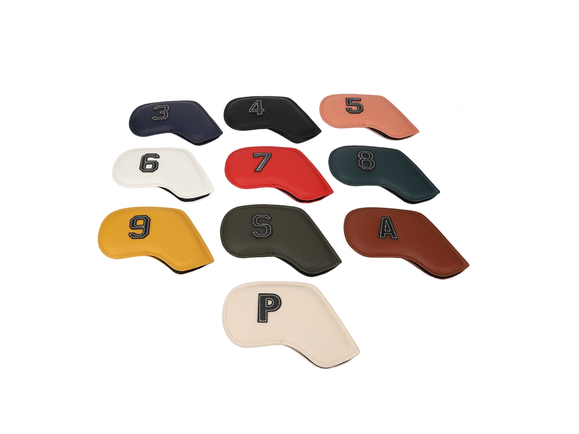 Juego De 10 Fundas Para Cabezas De Palos De Golf, Protección Antiarañazos, Material Duradero Con Números Bordados.