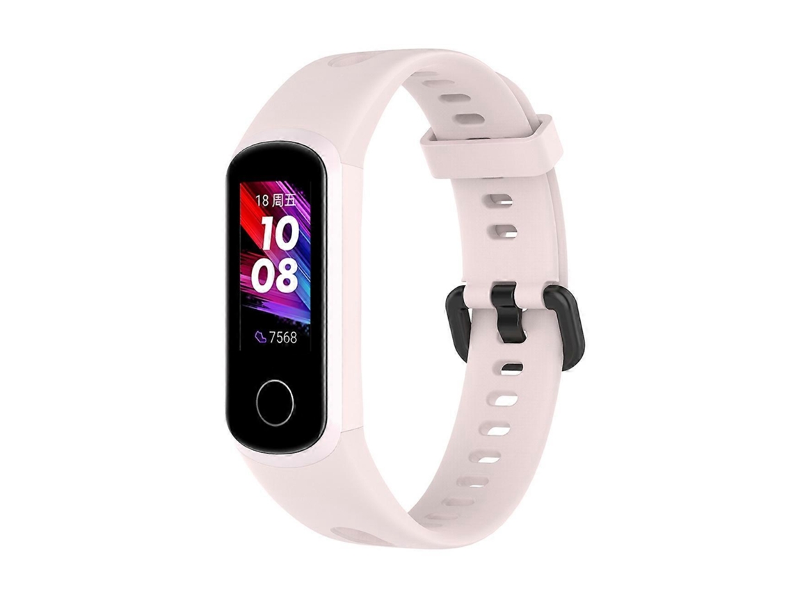 Pulsera de silicona con hebilla metálica para Huawei Honor Band 5i / Band 4, talla única (rosa flor de cerezo).
