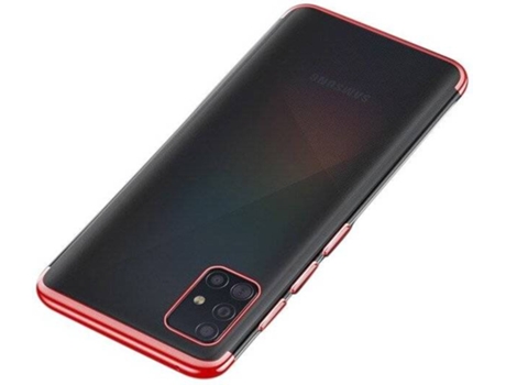 Carcasa Samsung Galaxy A51 LMOBILE Electro Rojo - Transparente