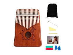 Piano de pulgar portátil, 17 teclas, diseño de ciervo