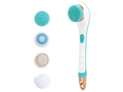 Cepillo De Baño Eléctrico Con Masaje Y Exfoliación, 2 Modos, Ipx7, Diseño Ergonómico, Azul.