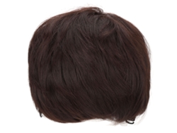 Peluca Sintética Corta Corta Marrón Oscuro Para Cosplay, Moda Y Fiestas, Ventilada Y Ajustable