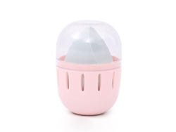 Soporte Para Esponjas De Maquillaje Sin Polvo, Estuche Portátil Con Tapa Transparente Para Secado Y Organización.