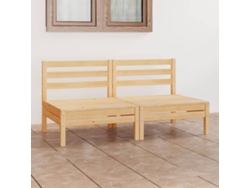 Sofá de jardín de 2 plazas DKD Home Decor en pino macizo
