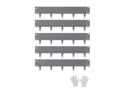 Juego de 5 Borduras Metálicas para Jardín 990x207mm en Acero Galvanizado Tekmaquinas