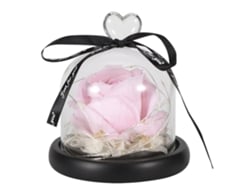 2026-lámpara De Rosa Artificial Con Cubierta De Vidrio Led Luz Nocturna Decoración Regalo Día De San Valentín Rosa