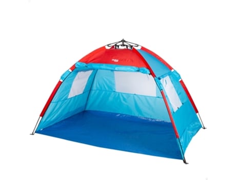 AKTIVE Paravientos y carpa de playa para 4 personas c/suelo, puerta y ventanas