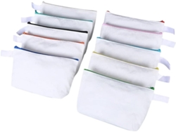 Neceser De Lona Con Cremallera, Paquete De 10 Unidades, Colores Surtidos, Multiusos, Ideal Para Viajar.
