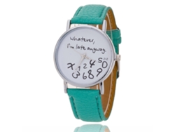 Reloj Unisex Informal Con Correa De Pu Y Movimiento De Cuarzo (menta)