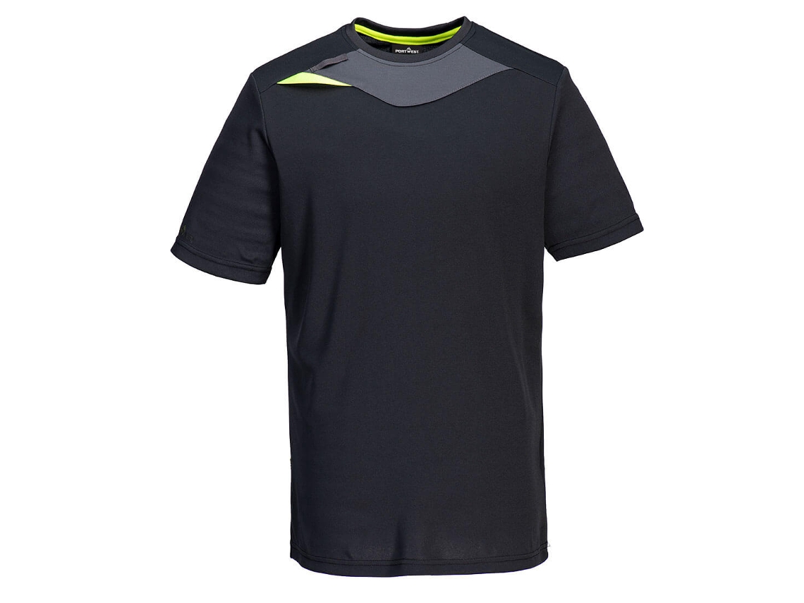 Camiseta de manga corta Portwest Dx4 Comfort Style / Negra / L