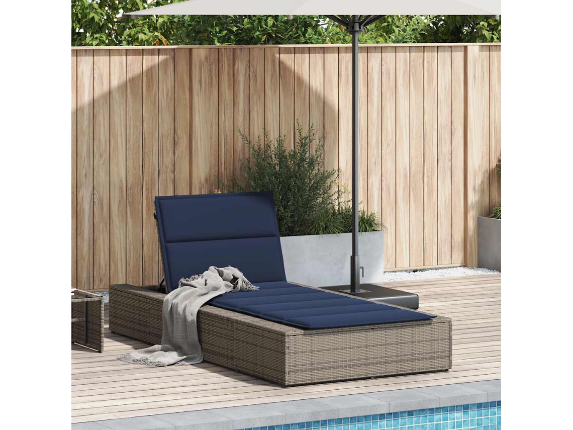 Maison Exclusive - Tumbona Con Cojín Flotante Ratán Sintético Gris