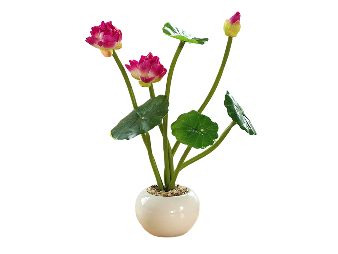 Bonsái de loto redondo, plantas artificiales para decoración de interiores. JEIIBRZUI