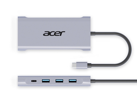 Adaptador ACER Hy41-T10 10In1 Tipo-C a 2Pd HDMI Sd/TF 100Mbps VGA 2Usb2.0 Usb3.0 para Huawei Mate40/P50 S20