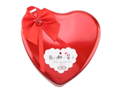 Caja de regalo con rosa artificial roja de jabón y corazón