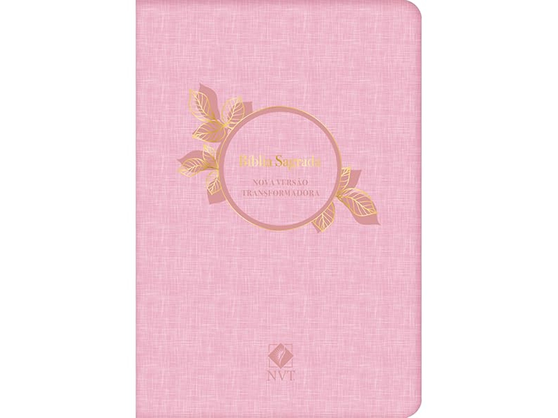 Libro Bíblia Sagrada Nvt - Luxo - Rosa de Tyndale (Portugués)
