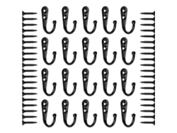 Pacote Com 10 Ganchos Pretos Minimalistas