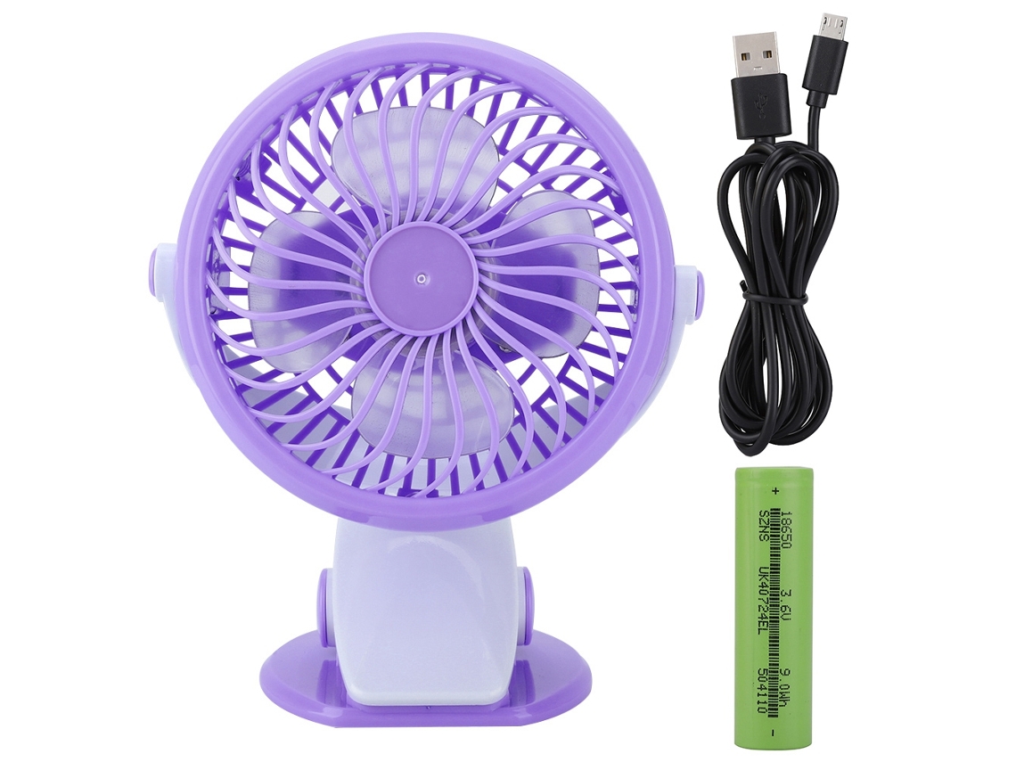 Ventilador portátil inalámbrico recargable con batería de 2600 ml