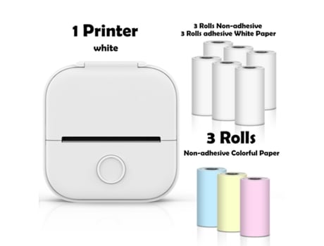 Mini impresora térmica portátil, inalámbrica, Bt, 203Dpi, etiqueta de foto, impresión de preguntas incorrectas con Cable Usb, Imprimante portátil H...