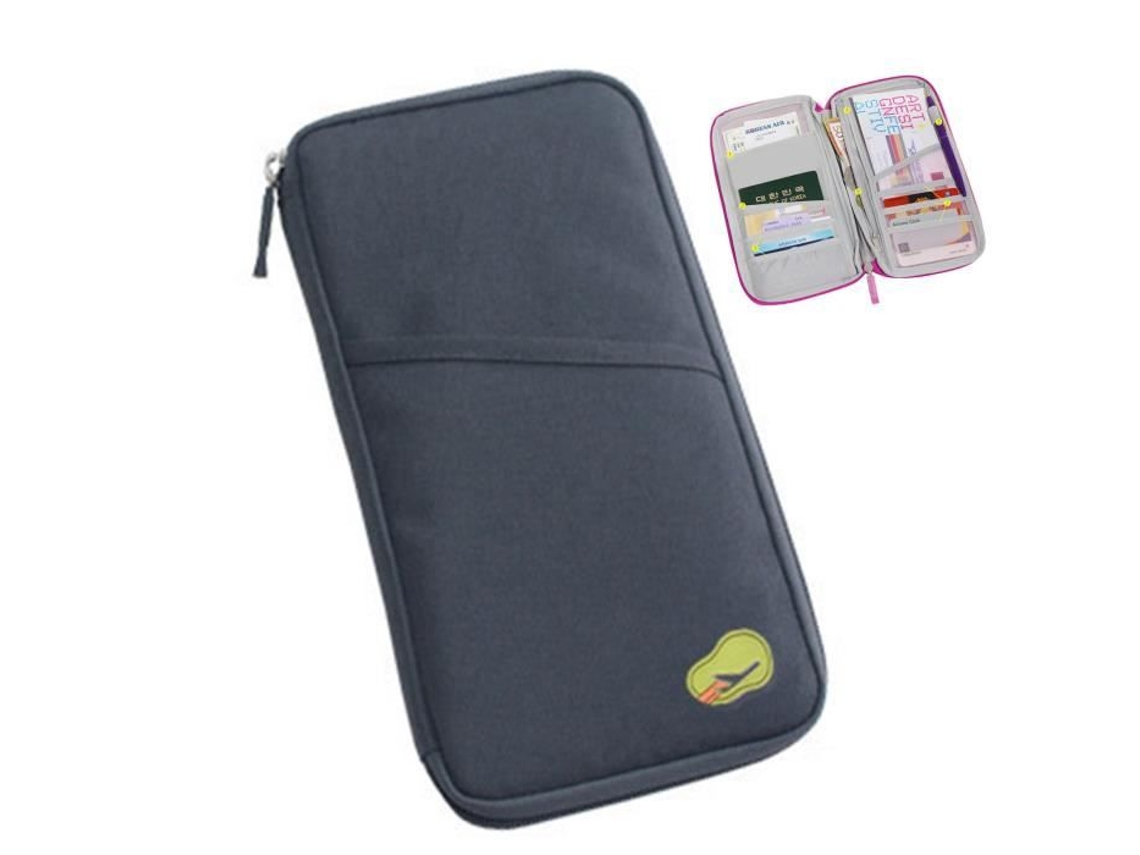 Bolsa multifuncional para pasaporte de avión de viaje, bolsa portátil para documentos, bolsa para tarjetas de almacenamiento, soporte para billetes INNOVTEC