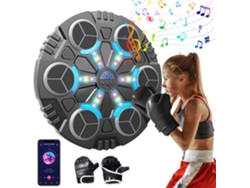 Máquina de Boxeo Musical con Guantes de Boxeo, LED Electrónico, 3 Velocidades, Bluetooth, Regalo para Niños Zeuxo