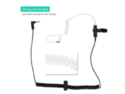 HURRISE Tubo de Oído Acústico de 3,5 mm con Gancho de Tubo Acústico para Walkie Talkie Auricular de Garganta Parte de Sonido de Radio