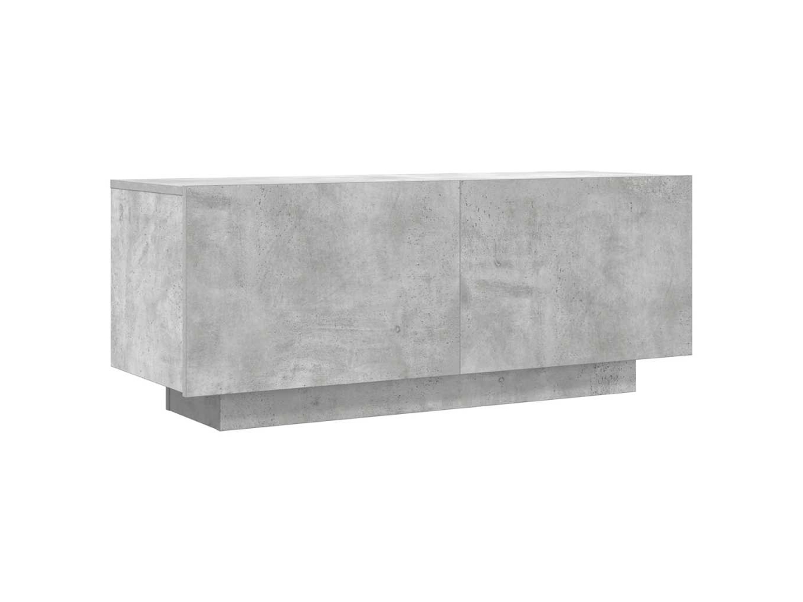 Mueble de TV de madera procesada, gris cemento, MAISON EXCLUSIVE (100x35x40 cm)