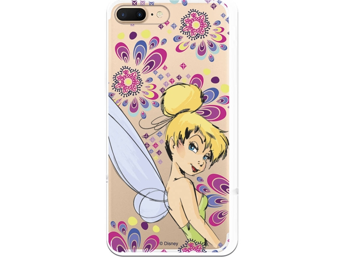 Carcasa iPhone 7 Plus, 8 Plus DISNEY Campanilla Flores Multicolor