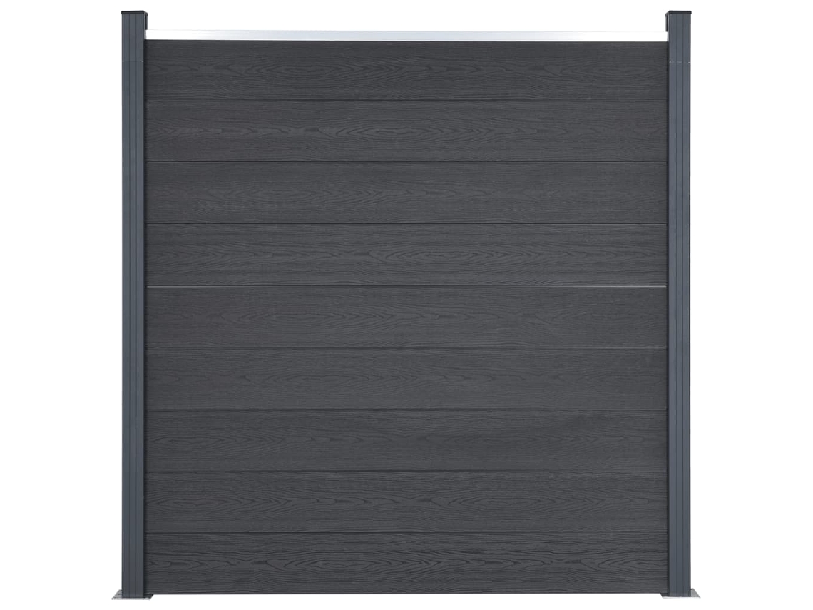 Conjunto de paneles de valla Wpc de 180x186 cm gris Wsd652628 Lovely Home