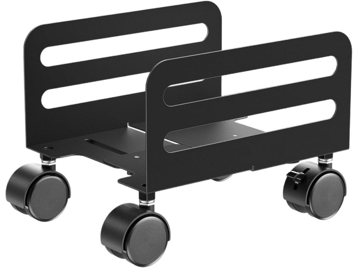 Ruedas para ordenador, soporte de acero, compatible con la mayoría de las cajas de sobremesa, bloqueo del procesador. SFUSHOS
