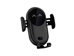 Soporte De Teléfono Para Coche Con Carga Inalámbrica Rápida Sensor Automático Universal Negro 1 Pieza