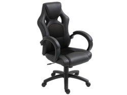 Cadeira Gamer Com Altura Ajustável, Cadeira De Escritório Com Função De Balanço, Giratória E Reclinável, 71x61x108-118 Cm, Preta