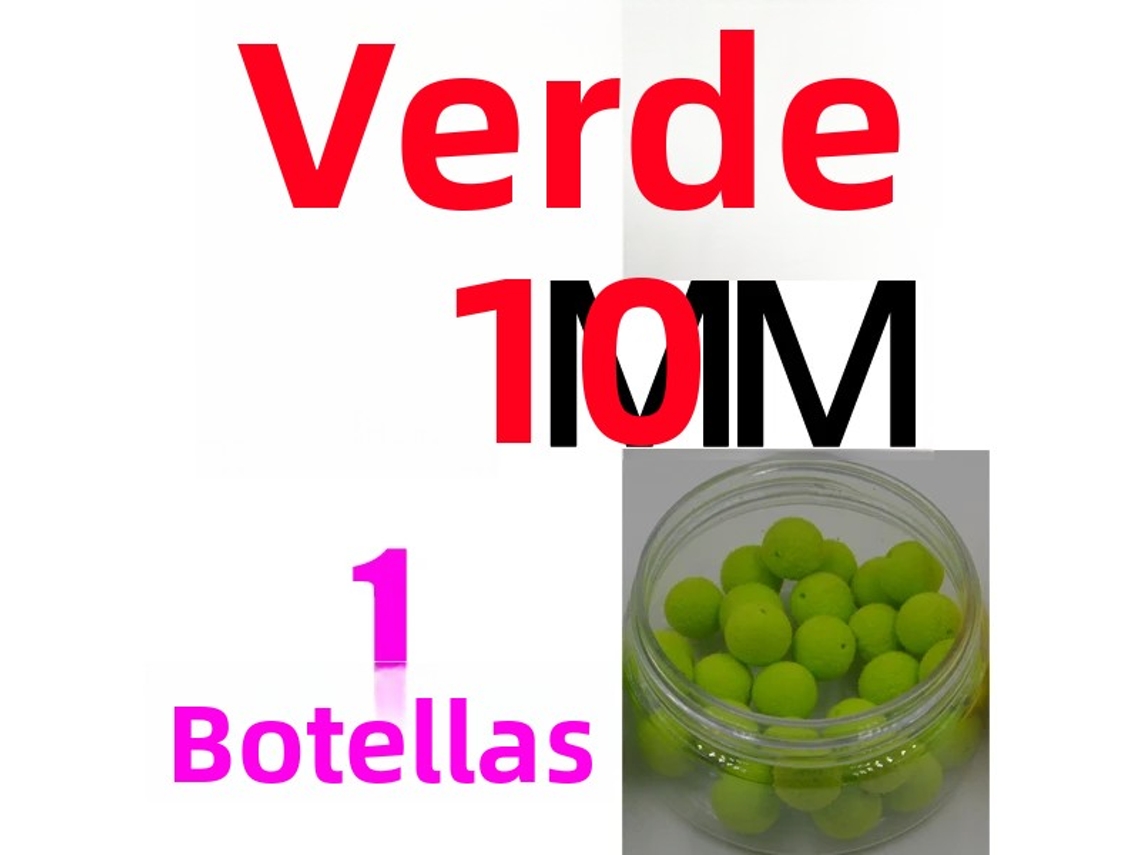 (10 Mm Verde) Una Botella De Cebo Para Carpas, 4 Sabores, Incluye Flotador, Cebo Artificial Para Carpas.